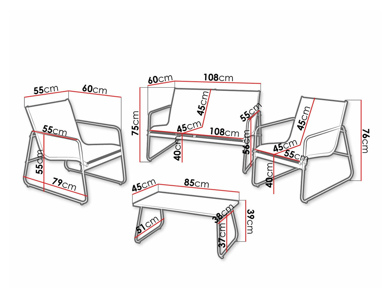 Set vrtnog namještaja Richardson 117