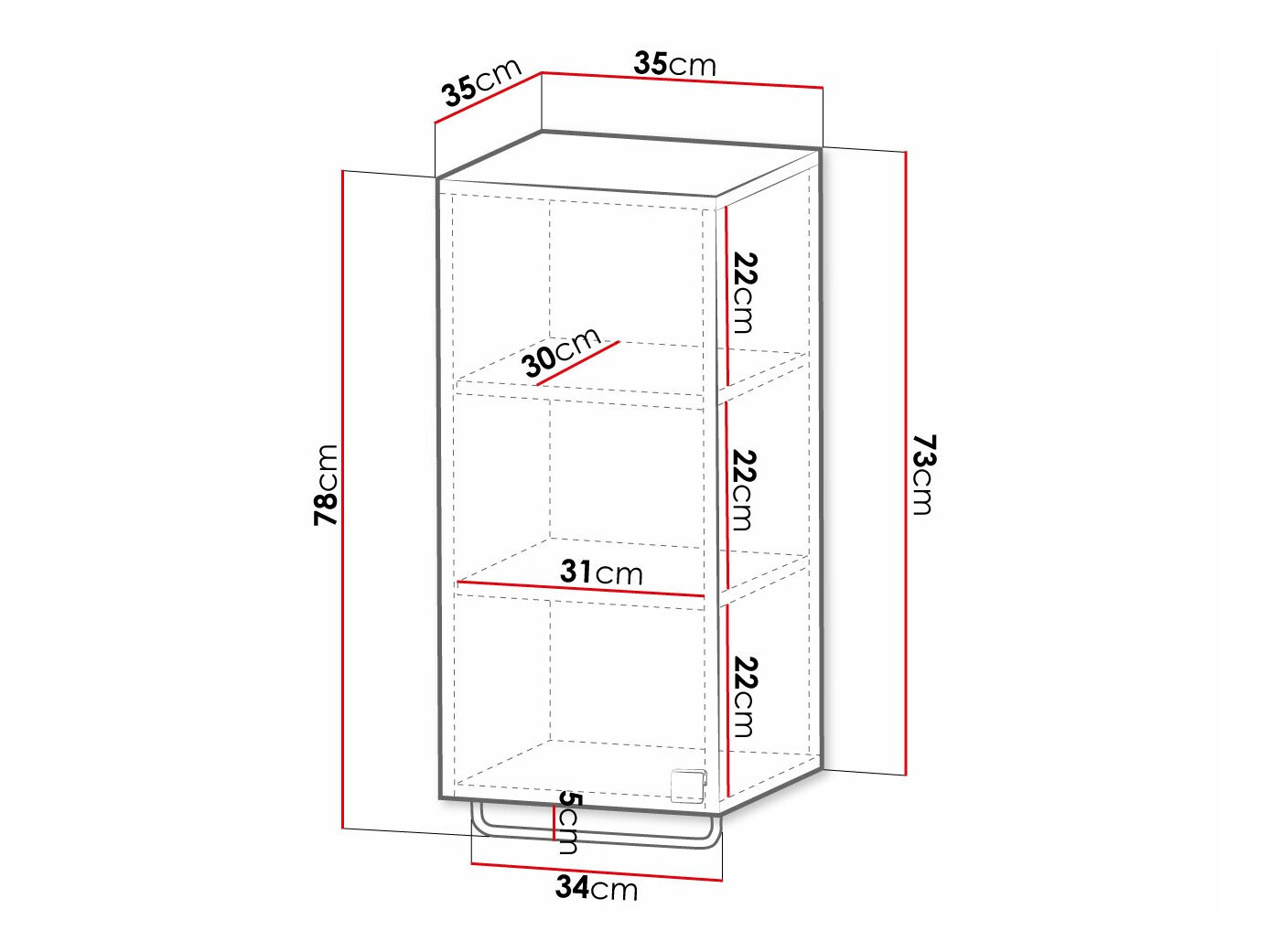 Zidni ormarić Panium I (Bijela)