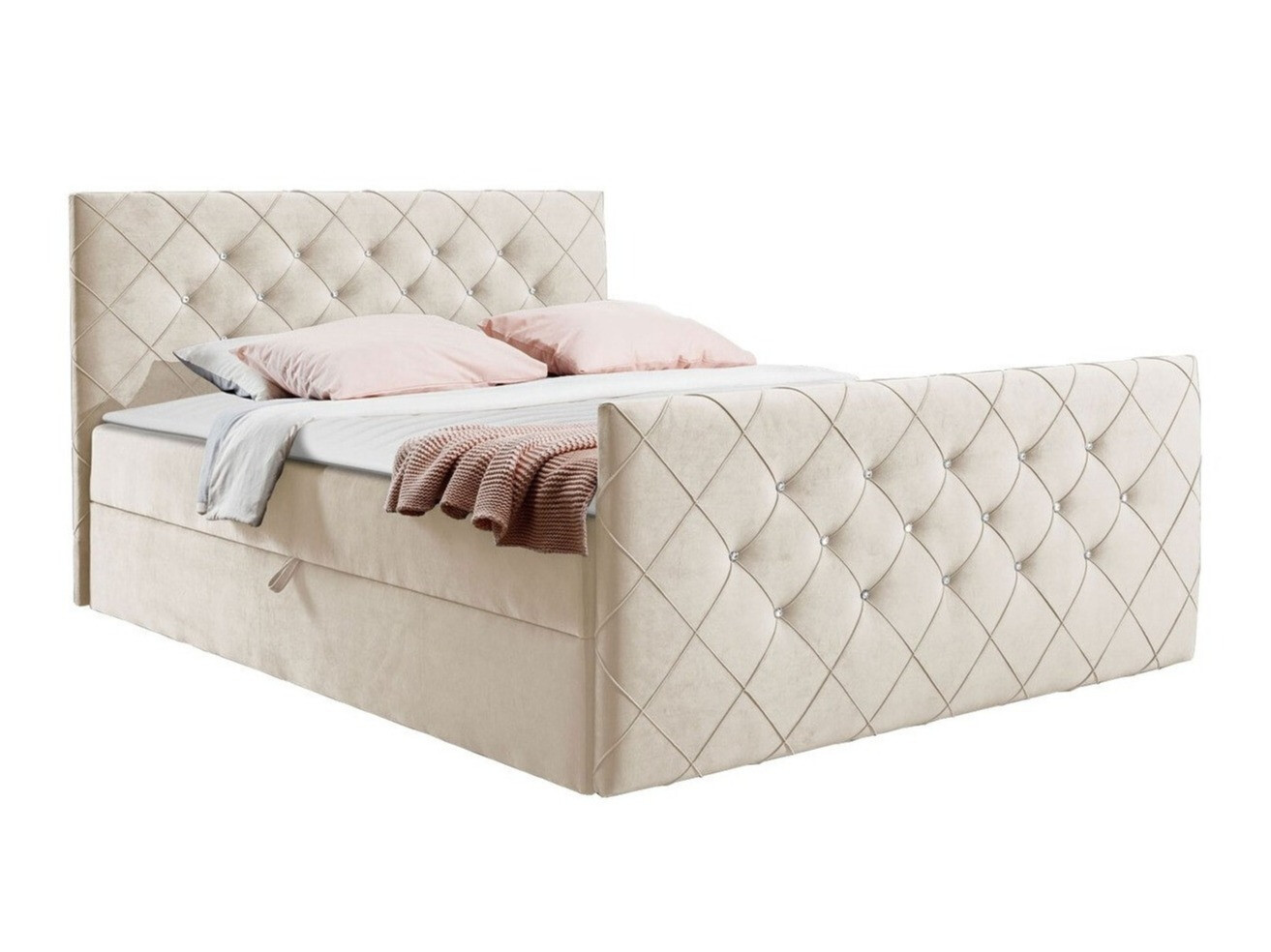 Boxspring krevet Baltimore 158 (Amor Velvet 4304)