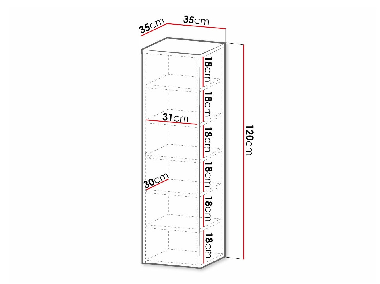 Zidni ormarić Mircalu 101 (Bijela)