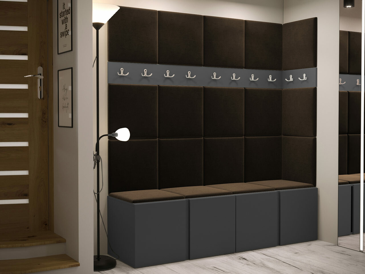 Set za hodnik Hartford 265 (Grafit)