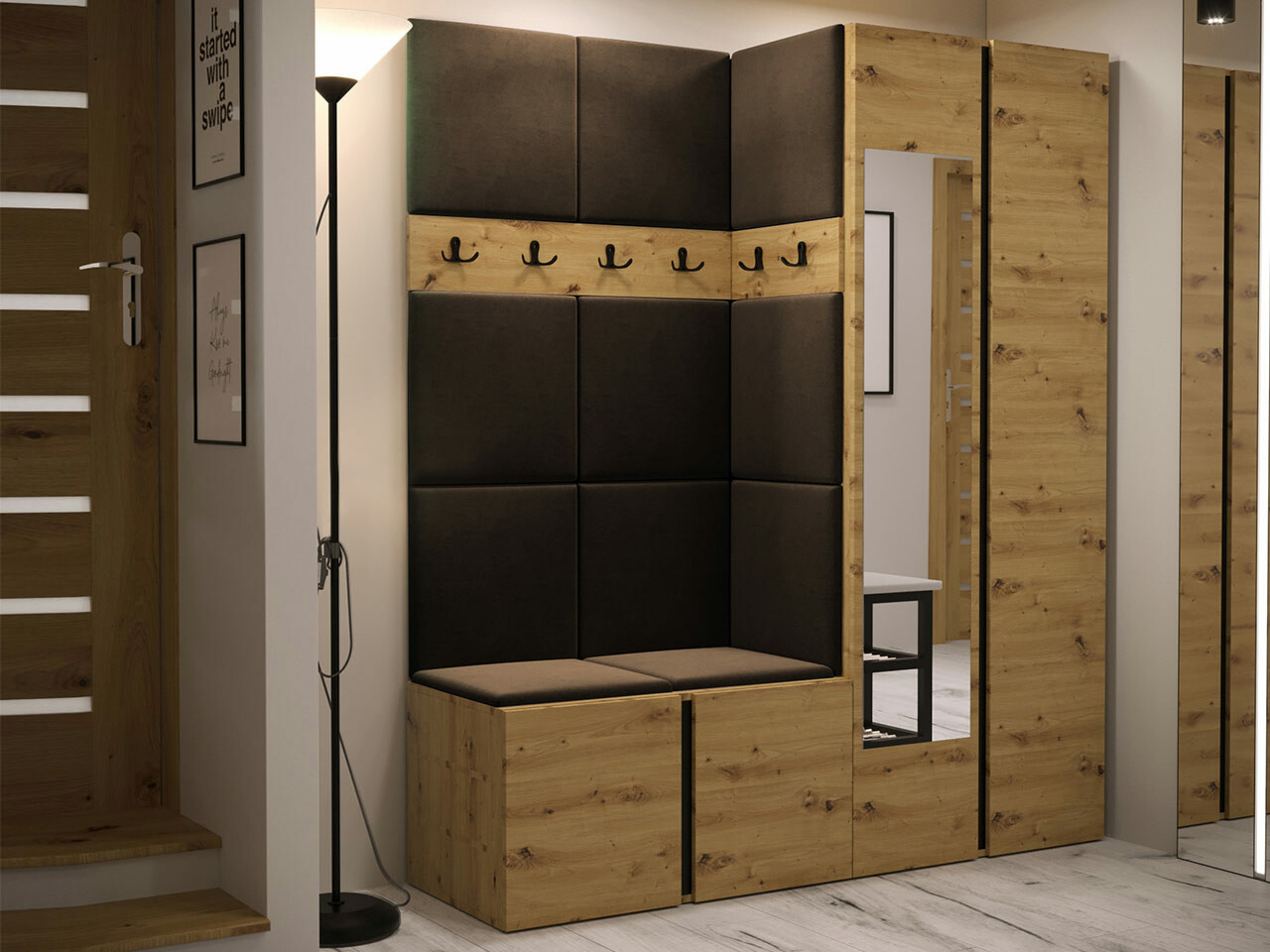 Set za hodnik Hartford 278 (Hrast Artisan)