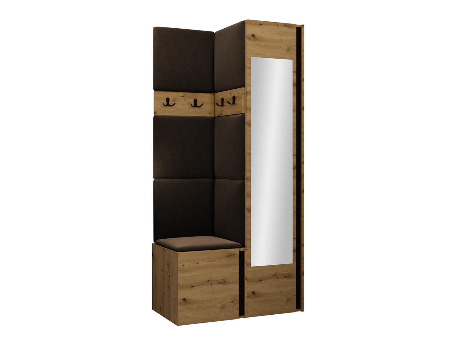 Set za hodnik Hartford 354 (Artisan hrast + Crna)