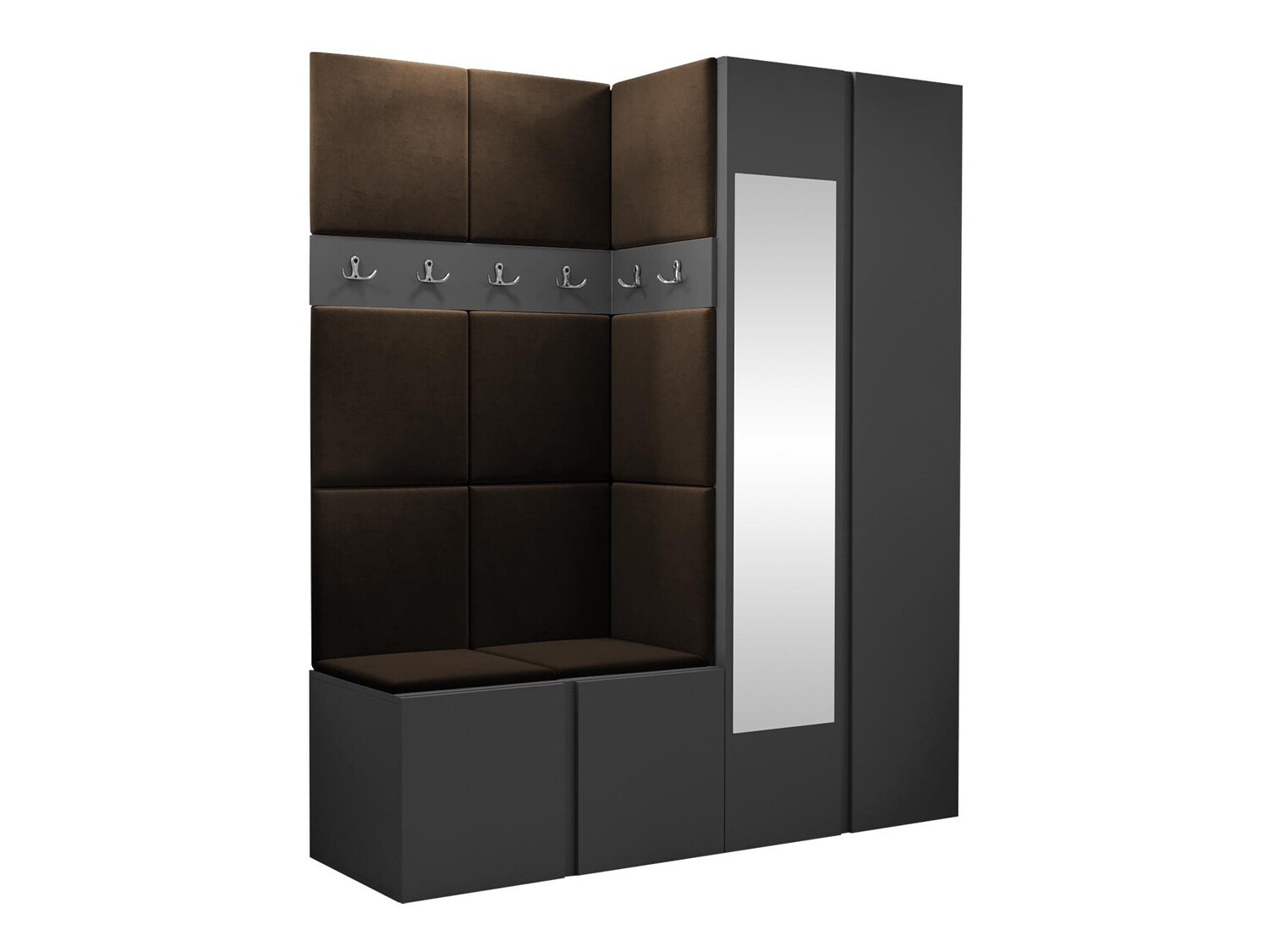 Set za hodnik Pinis X (Grafit)