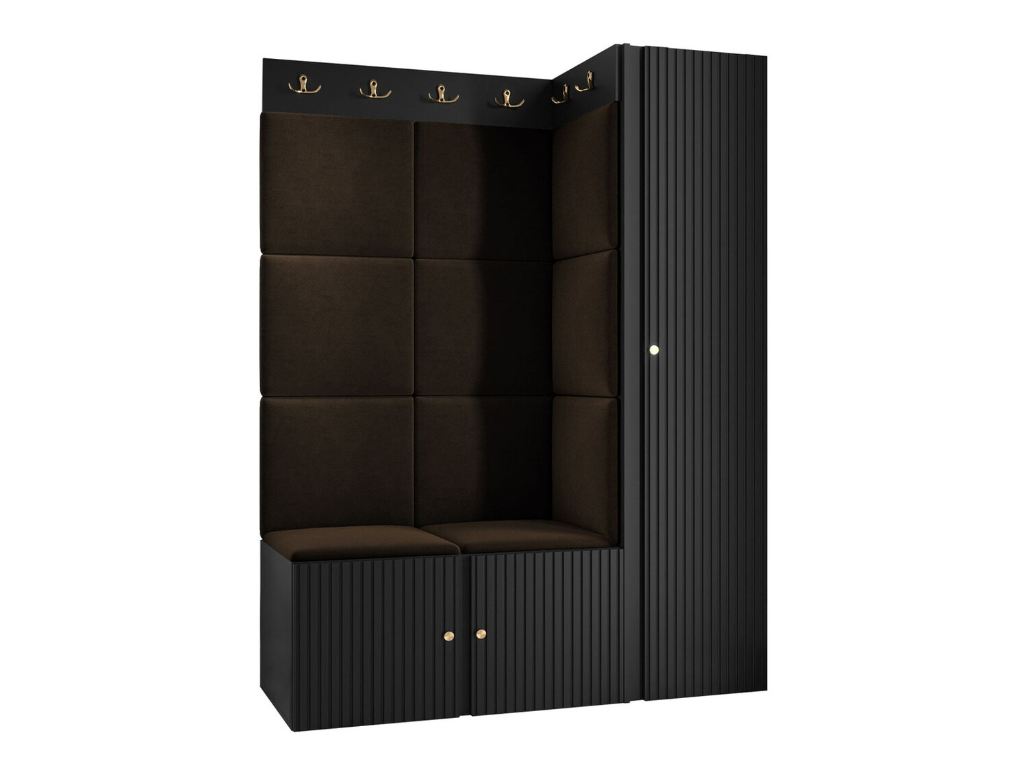 Set za hodnik Hartford 385 (Crna)