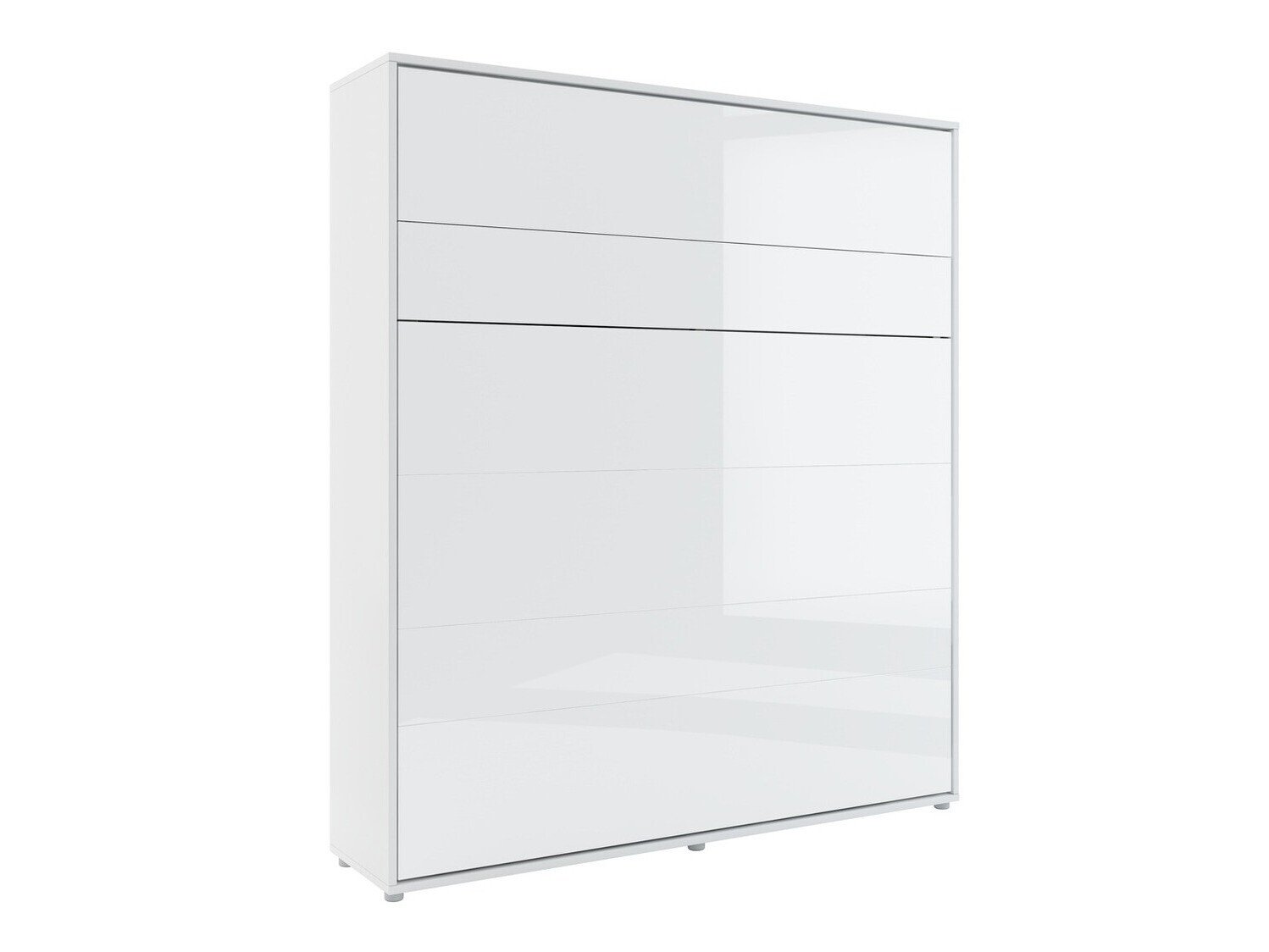 Zidni krevet Concept Pro Lenart Levfere 102 (Bijela + Sjajno bijela)