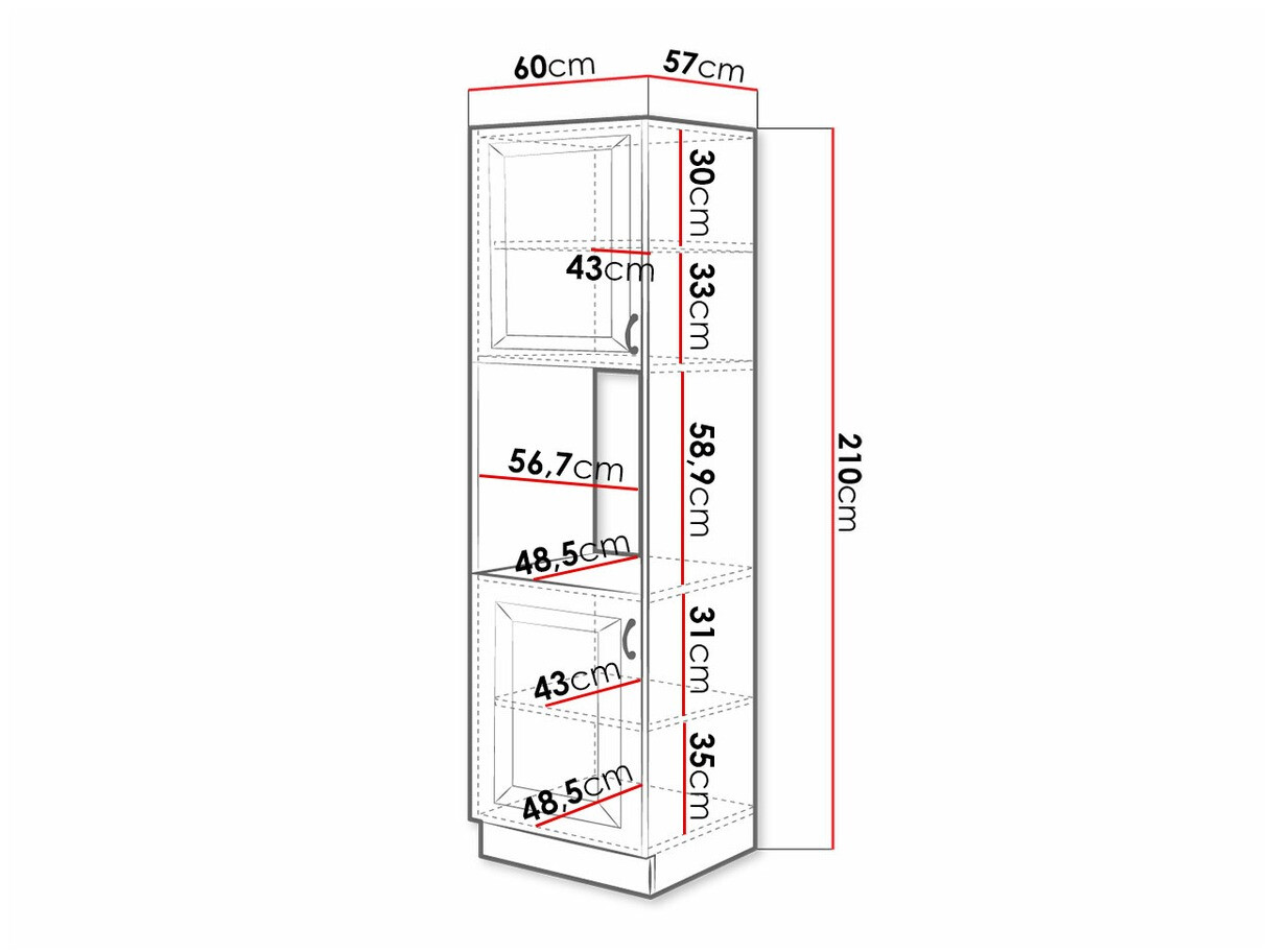 Modularni ormarić za ugradbene aparate Retro Grey 115