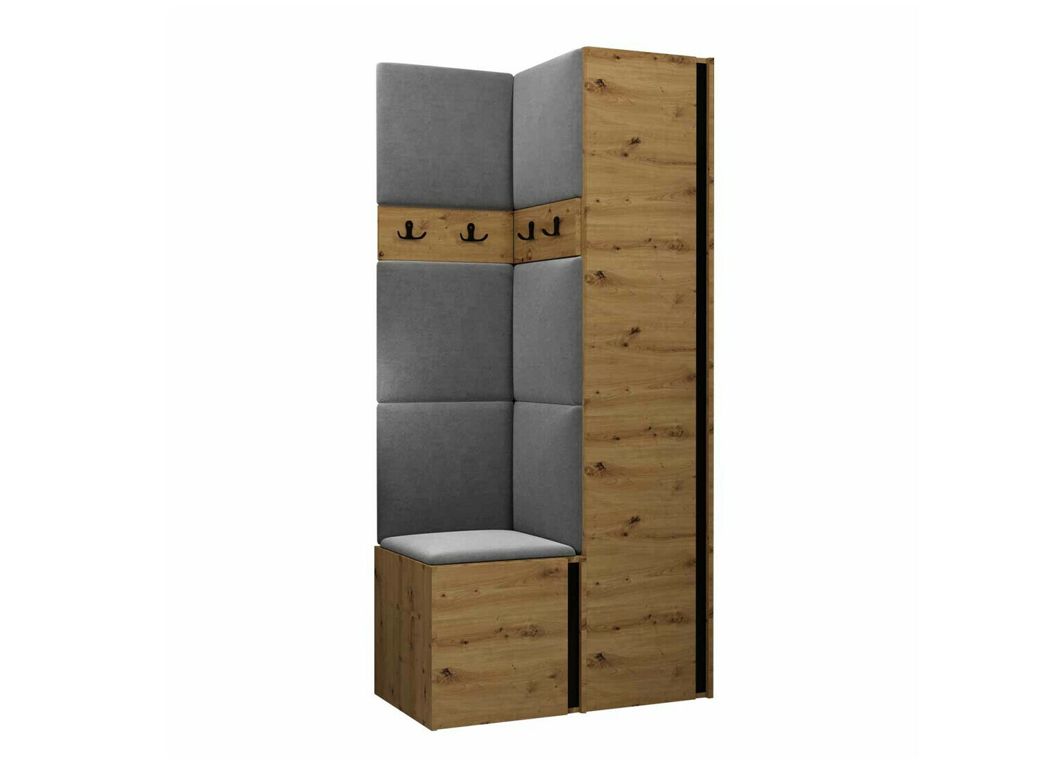 Set za hodnik Hartford 348 (Artisan hrast + Crna)