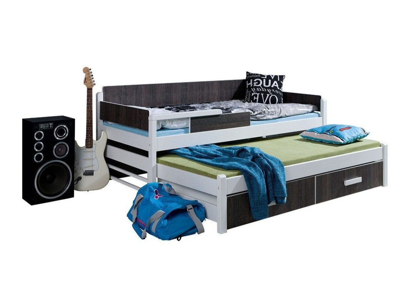 Krevet Henderson 121 (Bijela + Tamna Zebrano)