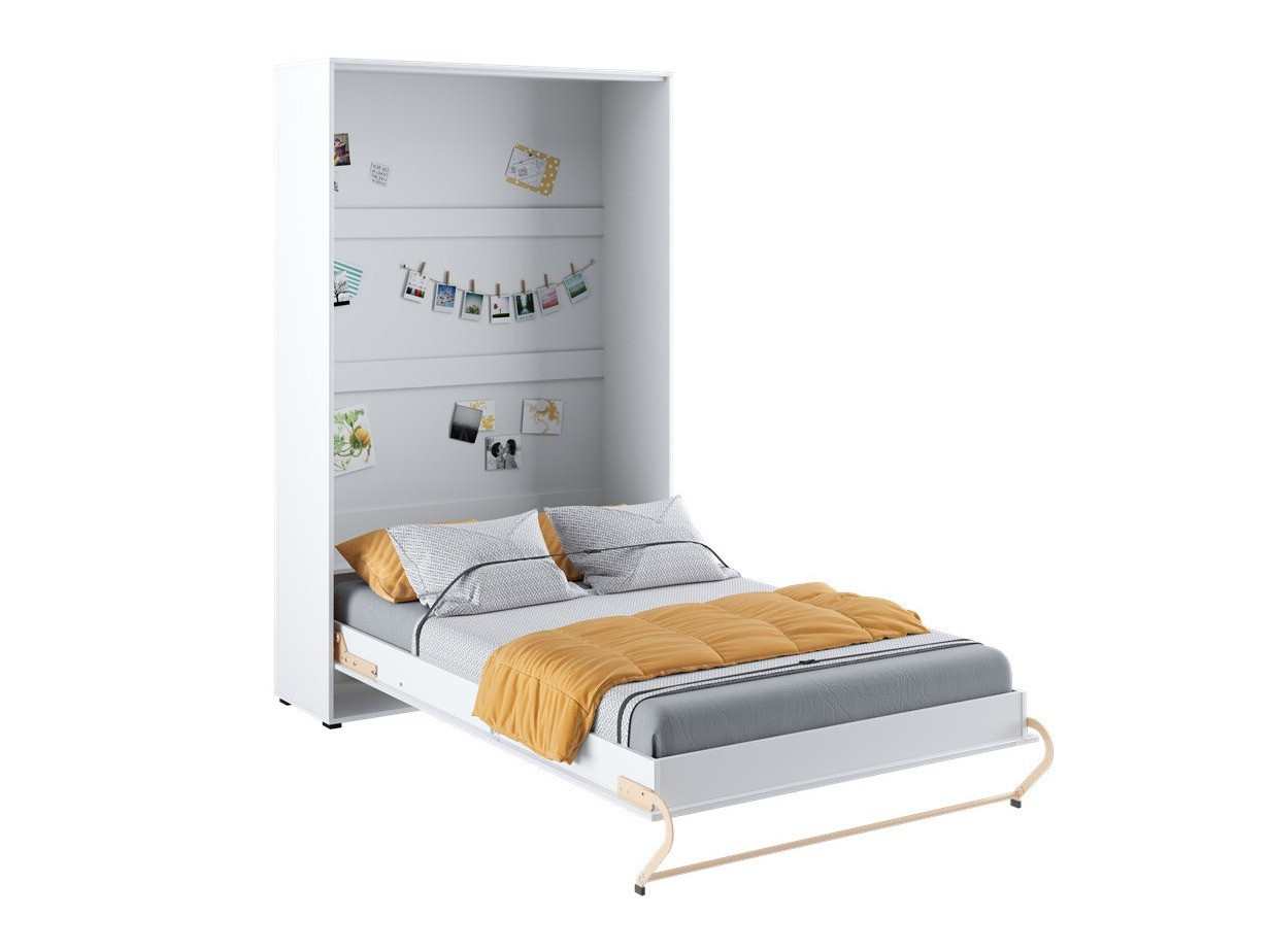 Zidni krevet Concept Pro Lenart III (Bijela + Sjajno bijela)