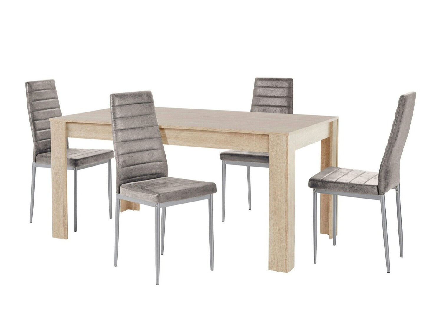 Blagovaonski set Denton 603 (Srebrna + Svijetlo siva)