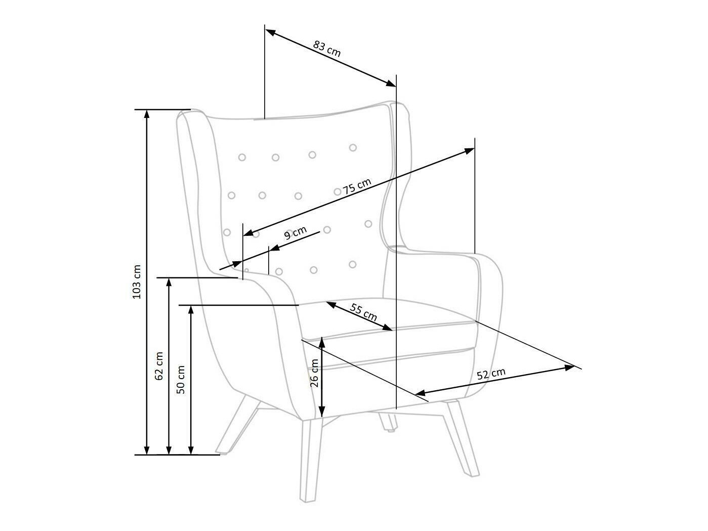 Fotelja Houston 836 (Tamnozelena + Crna)
