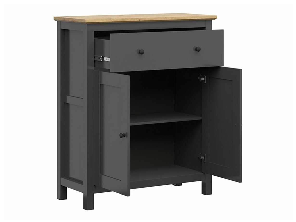 Komoda Sordoro 126 (Grafit + Hrast Artisan)