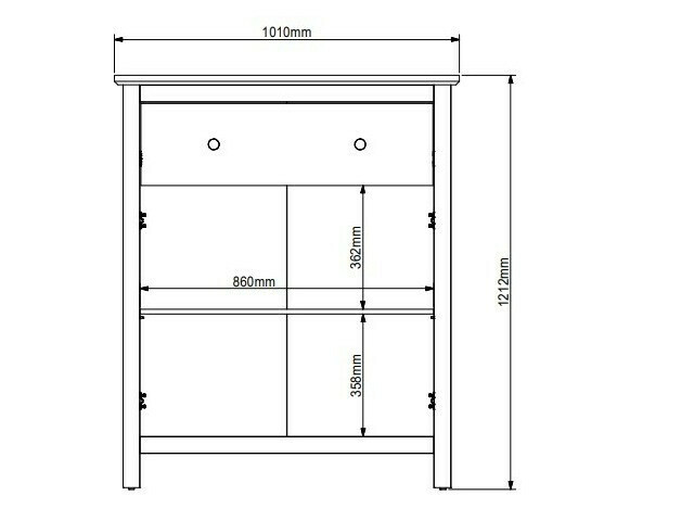 Komoda Sordoro 126 (Grafit + Hrast Artisan)