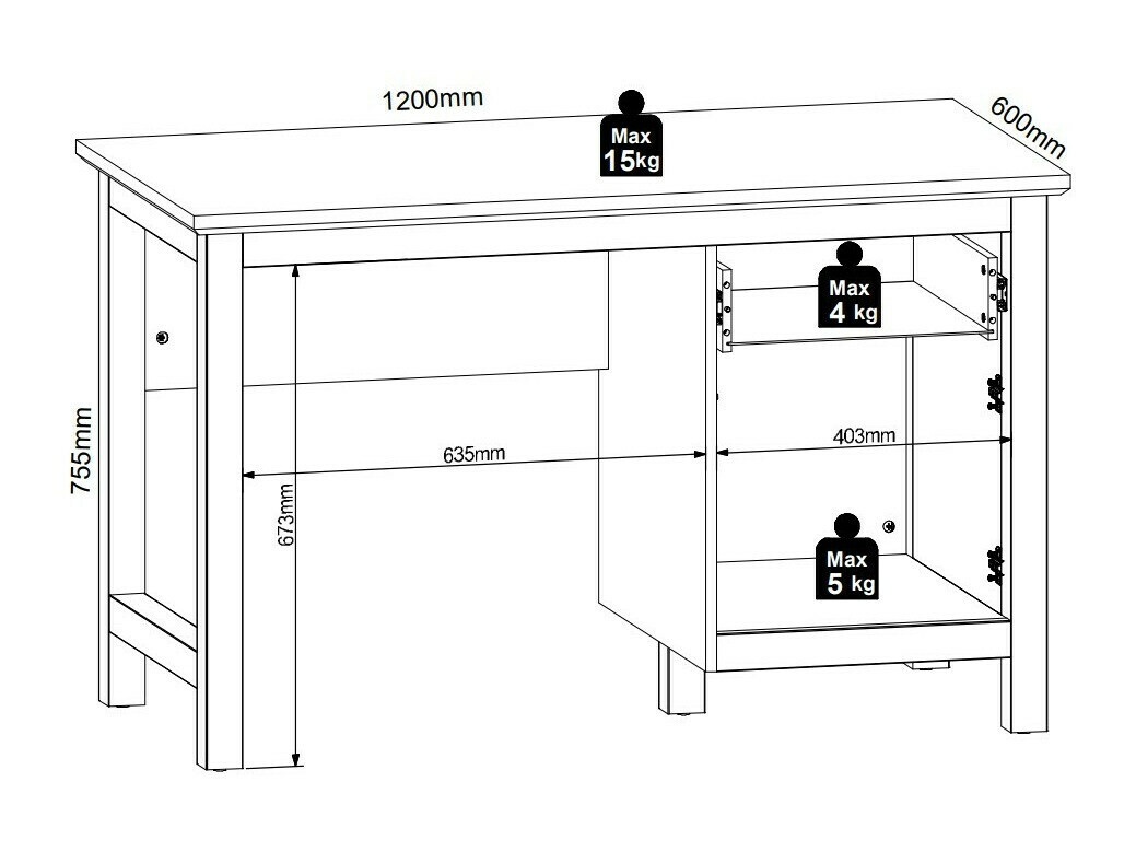Uredski stol Sordoro 129 (Grafit + Hrast Artisan)