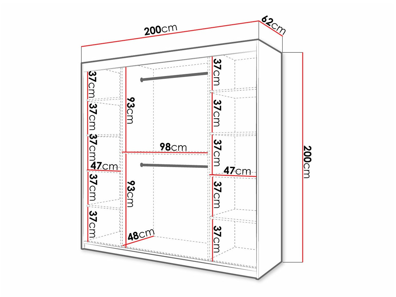 Ormar Hartford 400 (Crna)