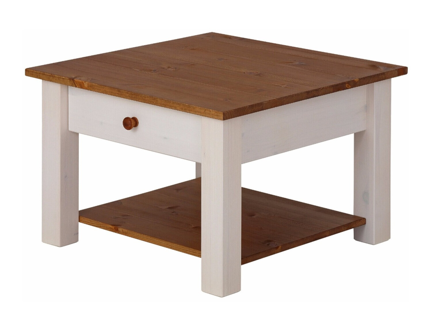 Stolić za kavu Denton 753 (Bijela + Hrast u boji meda)