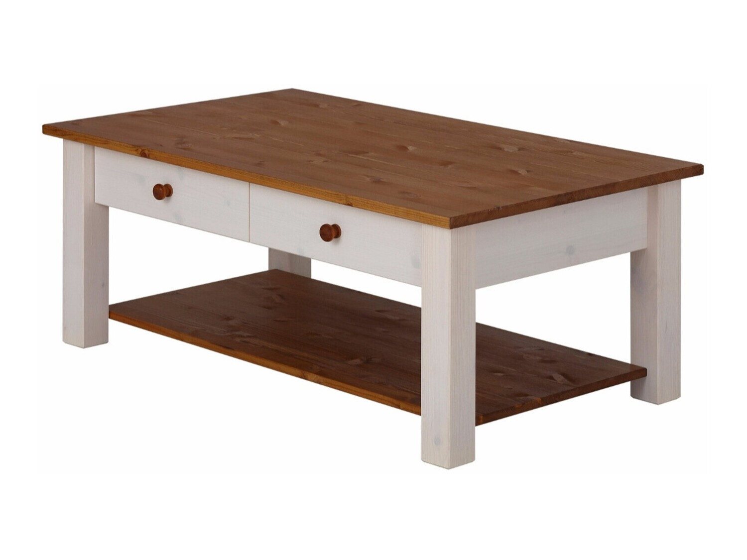 Stolić za kavu Denton 754 (Bijela + Hrast u boji meda)