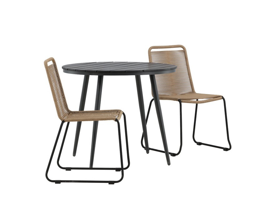 Set stola i stolica Dallas 3782 (Svijetlo smeđa + Crna)