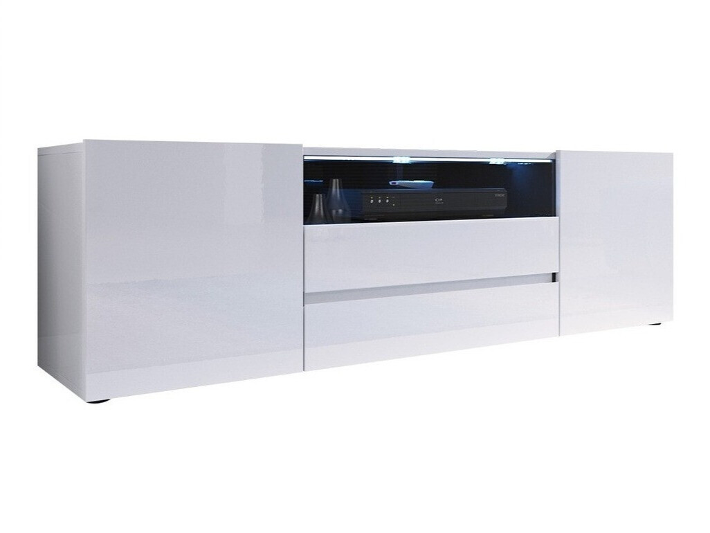 TV stol Ager (Bijela + Sjajno bijela)