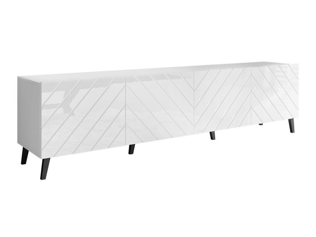 TV stol Charlotte 145 (Bijela + Sjajno bijela)