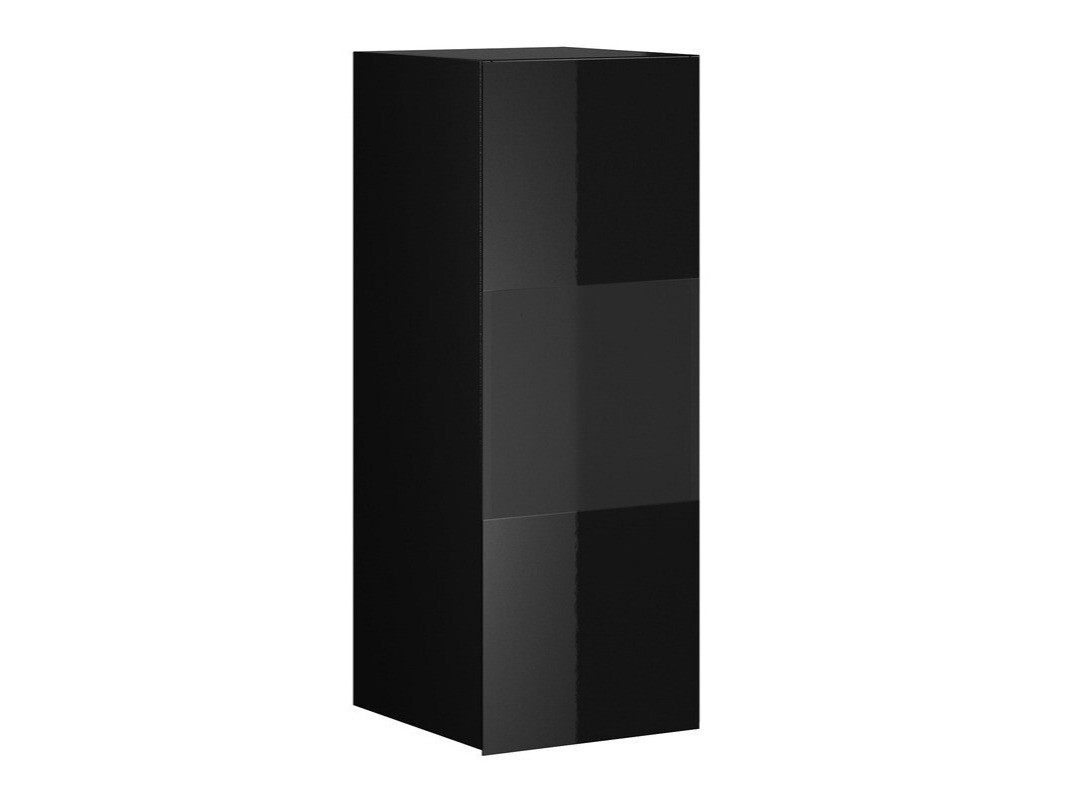 Zidni ormarić Fervese 105 (Crna + Sjajno crna)