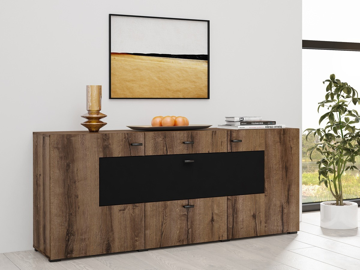 Komoda Mondalo 104 (Hrast Monastery + Mat crna)