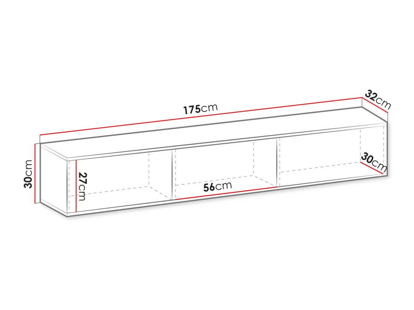 TV stol Princal I (Bijela + Zlatna)