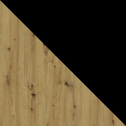 Blagovaonski set Victorville 292 (Hrast Artisan + Crna)