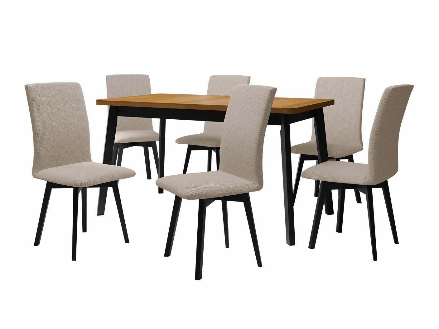 Blagovaonski set Victorville 292 (Hrast Grandson + Crna)