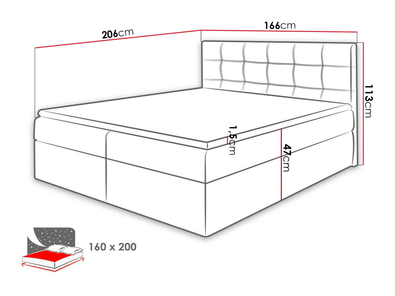Boxspring krevet Comfivo Gaudens (Kronos 19)