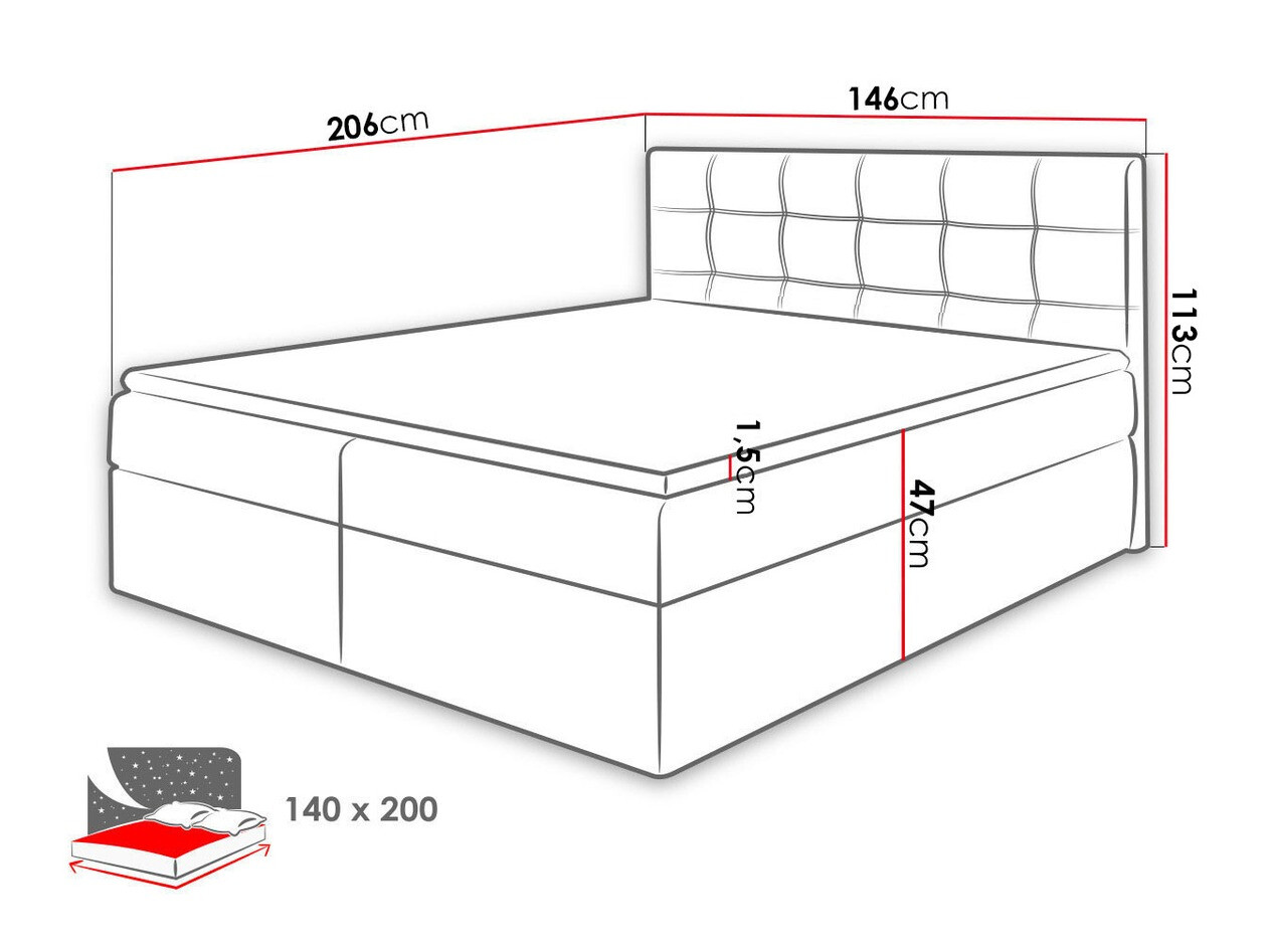 Boxspring krevet Comfivo Gaudens (Kronos 19)