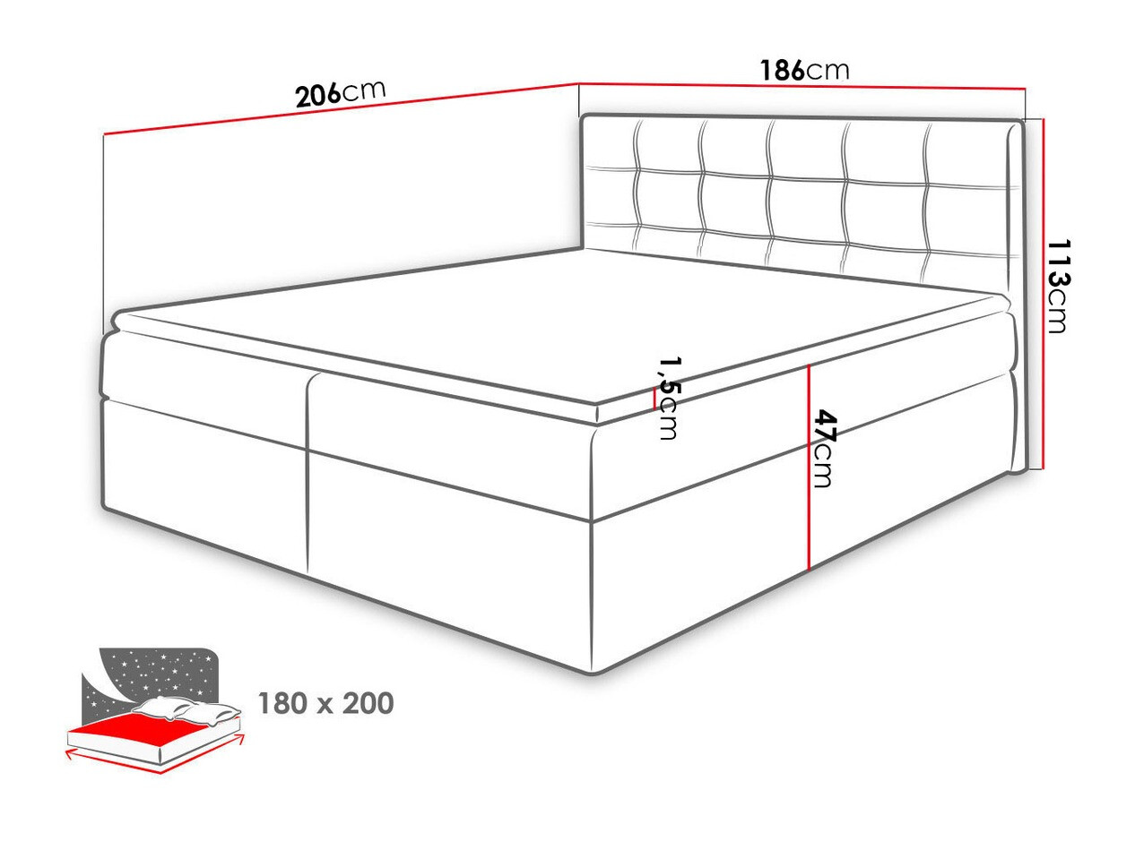 Boxspring krevet Comfivo Gaudens (Soft 017)