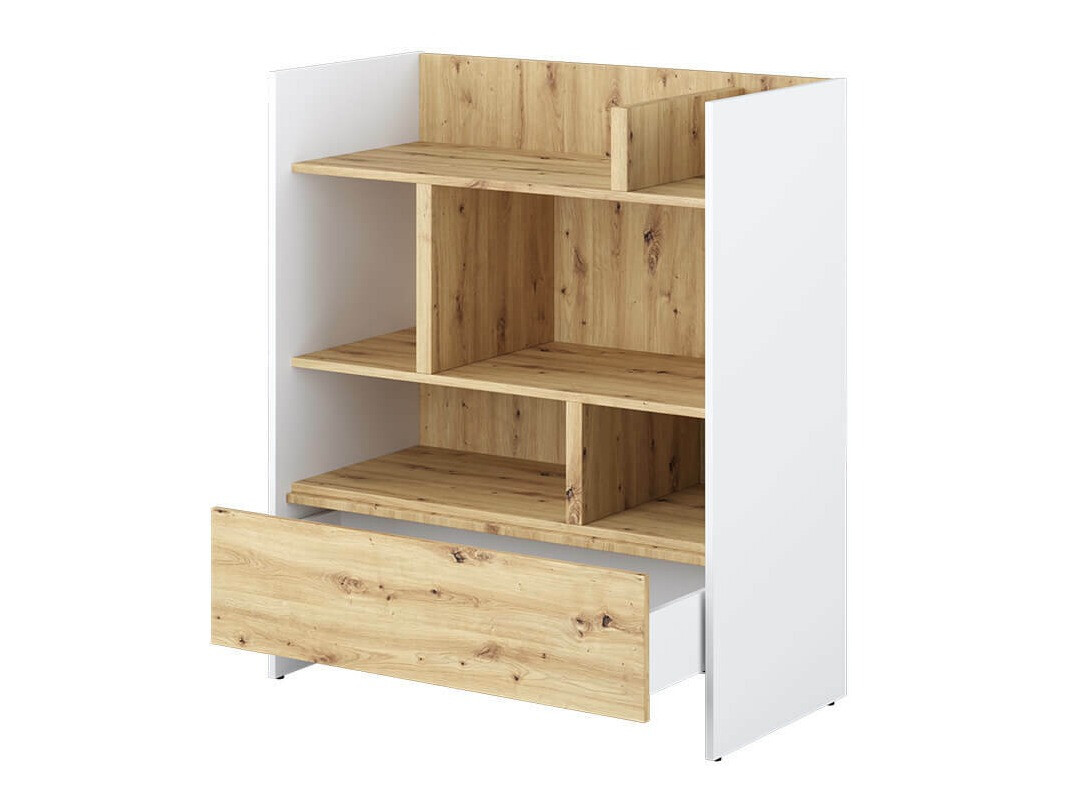 Polica Concept Pro Lenart Levfere 149 (Bijela + Hrast Artisan)