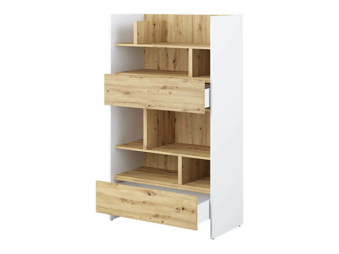 Polica Concept Pro Lenart Levfere 151 (Bijela + Hrast Artisan)