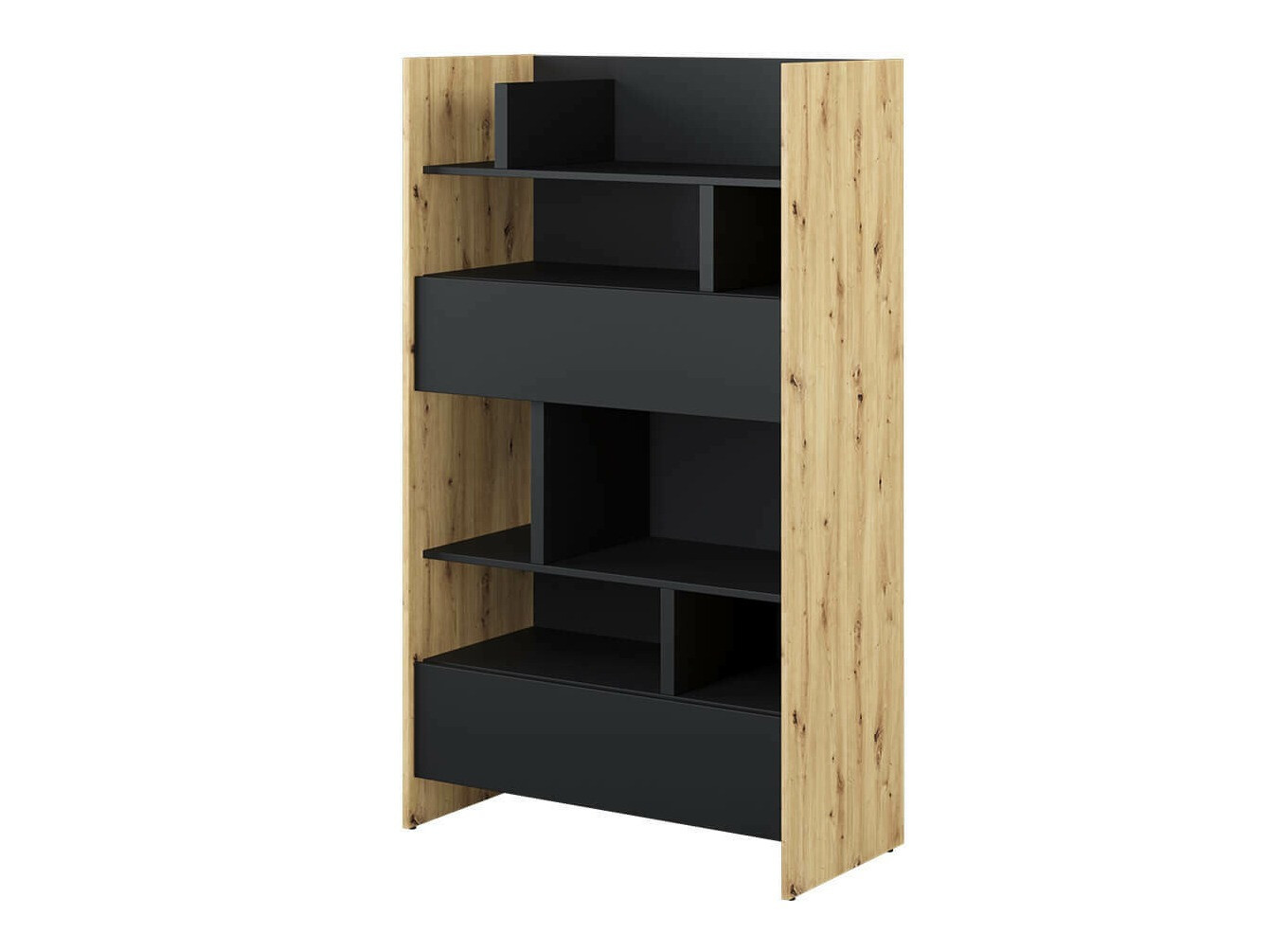 Polica Concept Pro Lenart Levfere 151 (Hrast Artisan + Crna)