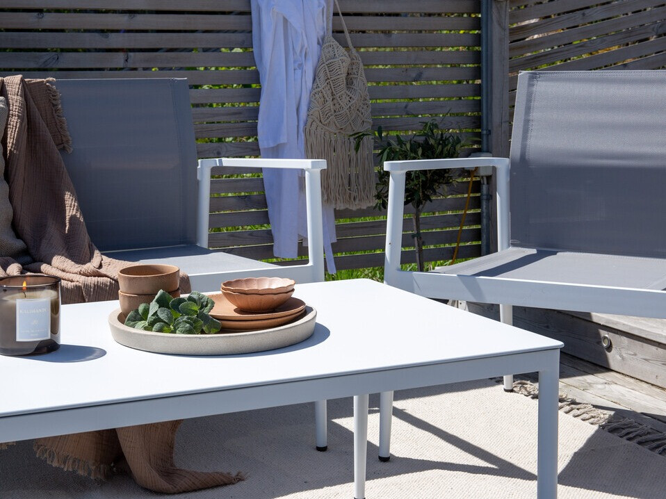 Vrtni namještaj Dallas 4632 (Bijela + Siva)