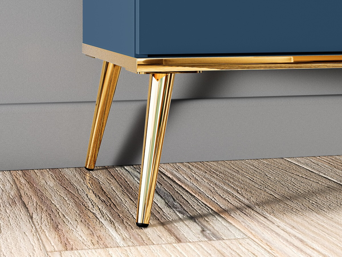 Komoda Flonovu 102 (Tamno plava + Zlatna)