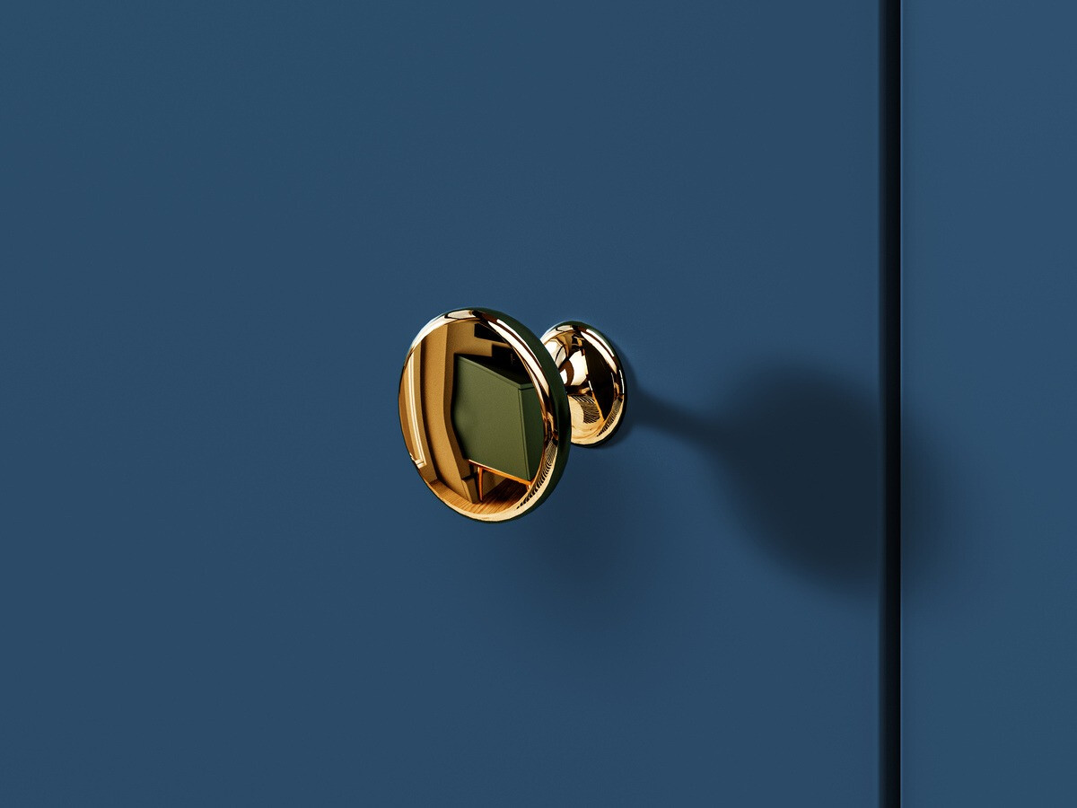 Komoda Flonovu 103 (Tamno plava + Zlatna)