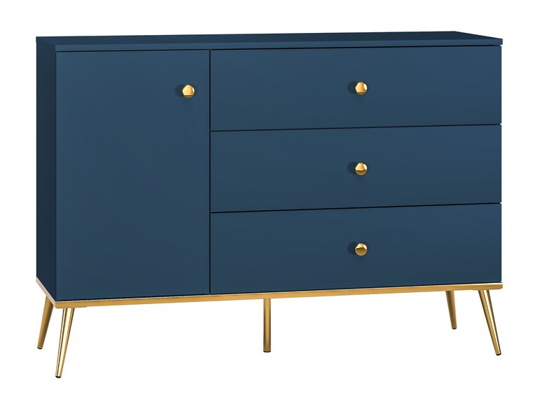 Komoda Flonovu 103 (Tamno plava + Zlatno)
