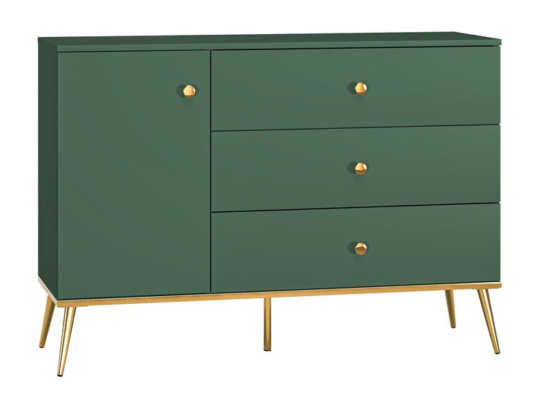 Komoda Flonovu 103 (Tamnozelena + Zlatna)