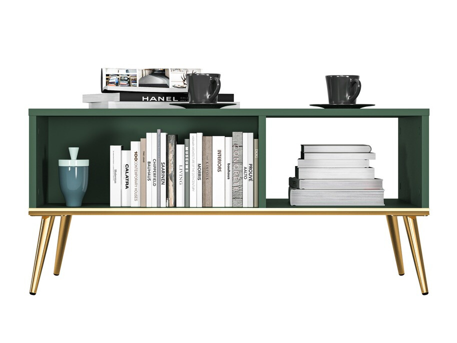 Stolić za kavu Flonovu 106 (Tamnozelena + Zlatna)