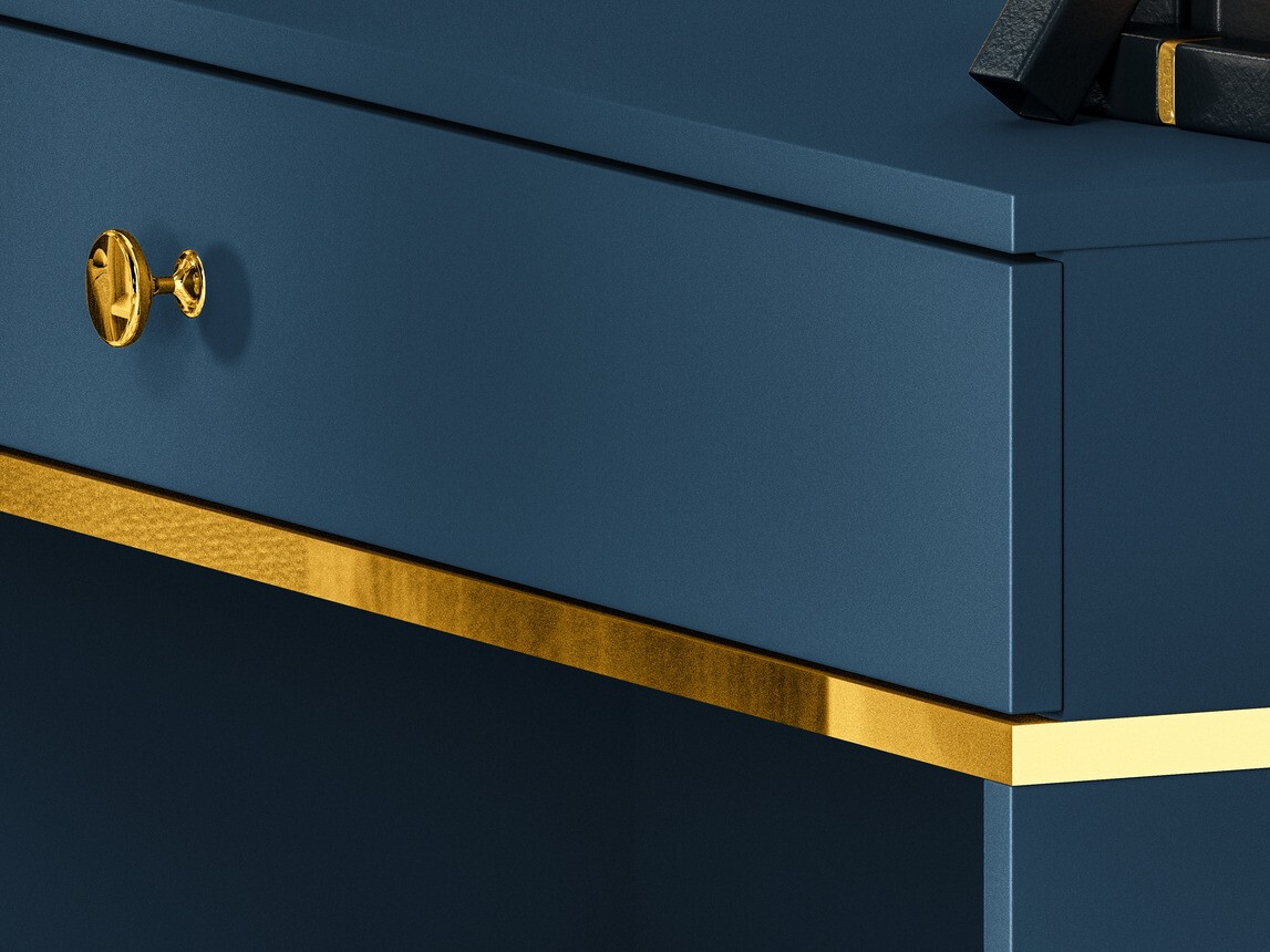 Toaletni stolić Flonovu 108 (Tamno plava + Zlatna)