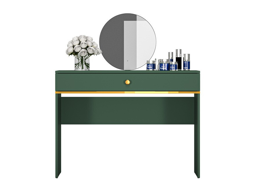 Toaletni stolić Flonovu 108 (Tamnozelena + Zlatna)