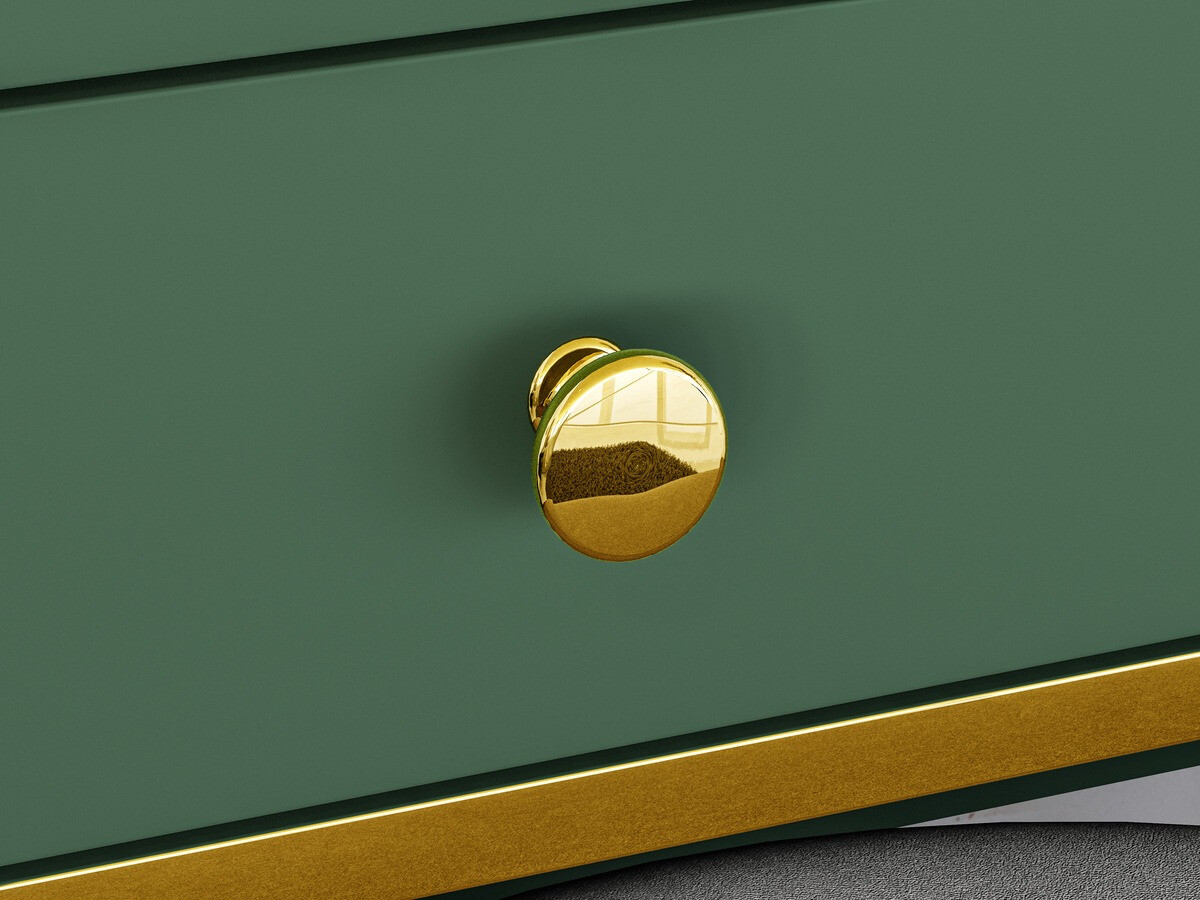 Toaletni stolić Flonovu 108 (Tamnozelena + Zlatna)