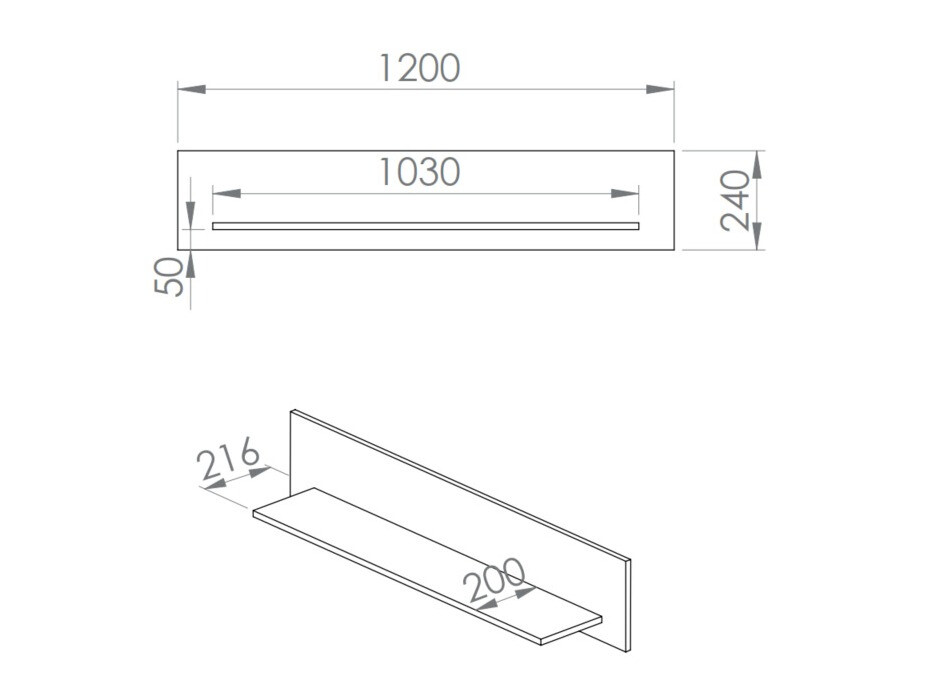 Zidna polica Flonovu 107 (Tamnozelena)