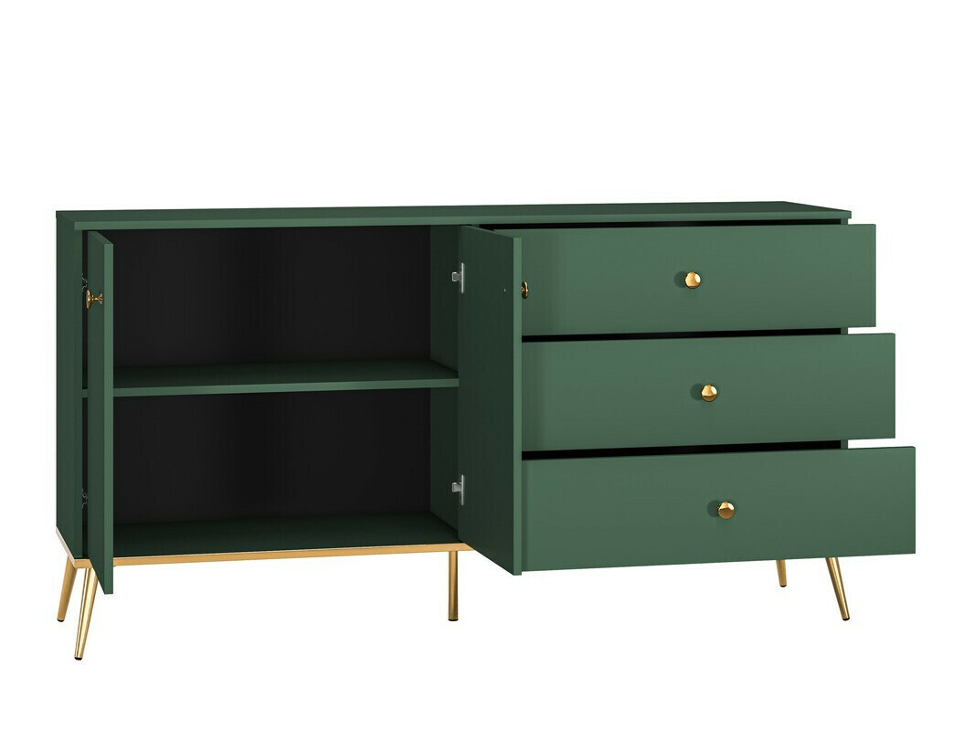 Set za dnevni boravak Flonovu 109 (Tamnozelena + Zlatna)