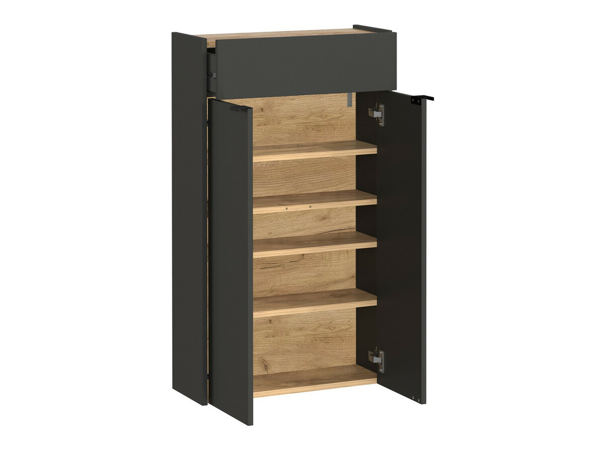 Polica za cipele Cirsale 101 (Grafit + Navarra hrast)