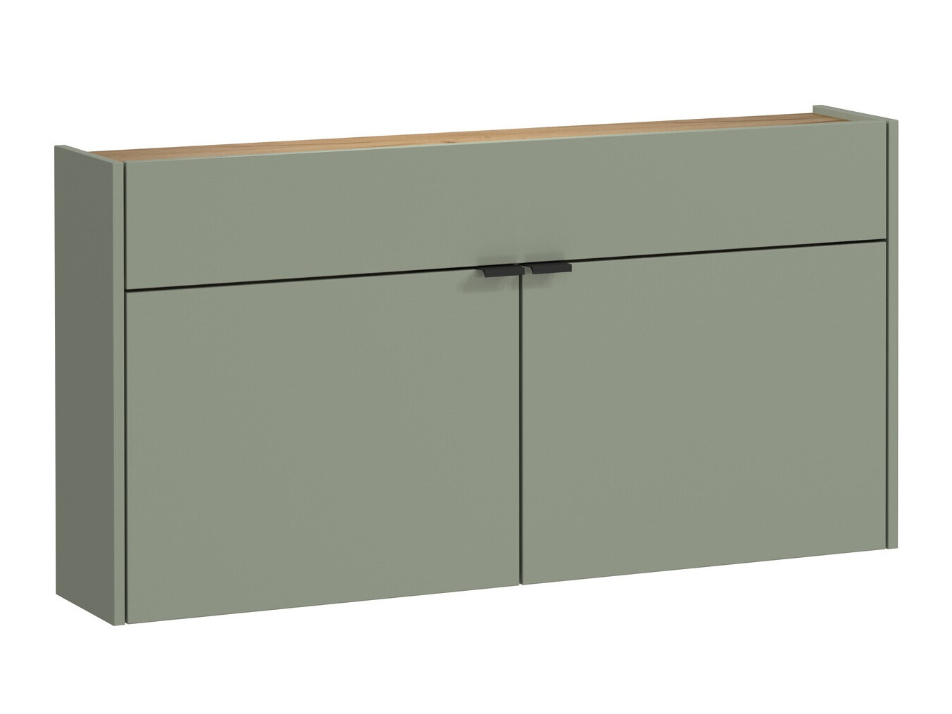 Polica za cipele Cirsale 102 (Zagasito zelena + Navarra hrast)