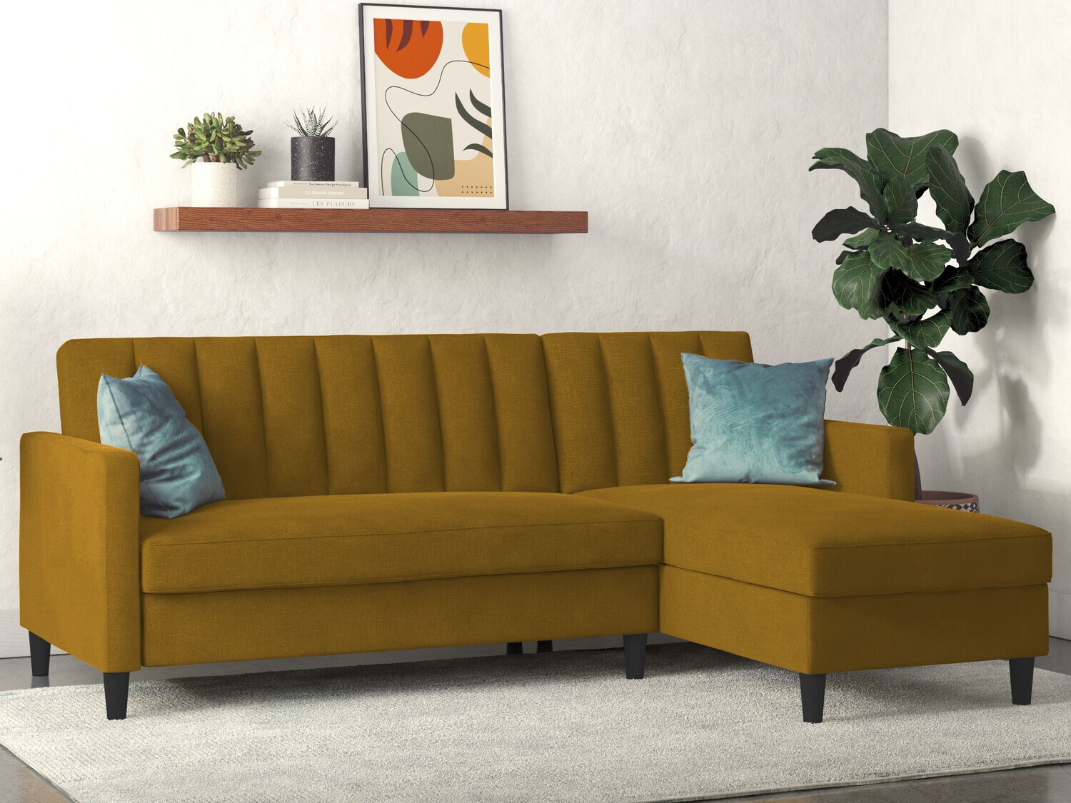 Kutna garnitura Tulsa 583 (Tamno žuta)